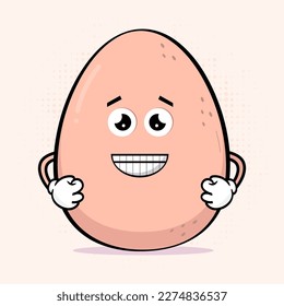 Cute Egg Character - Adorable Egg Mascot Design, This adorable egg mascot will add a touch of fun and personality to any project, from branding and marketing to merchandise and promotional materials.