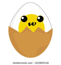 Cute Egg Character. Vector Cartoon Illustration