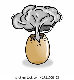 Cute egg character vector template design illustration