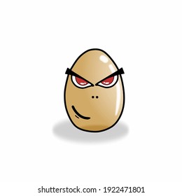 Cute egg character vector template design illustration