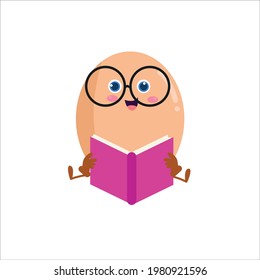 cute egg character vector template design illustration