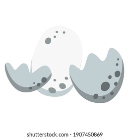 Cute egg dinosaur. Baby vector illustration.