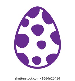 cute egg easter decorated with dots vector illustration design