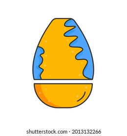 Cute egg flat icon. Egg vector icon