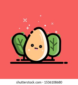 cute egg illustration. cute egg icon.