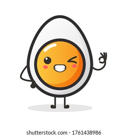 Cute egg illustration vector design.