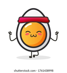 Cute egg illustration vector design.