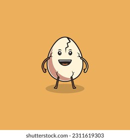 Cute Egg smiling cartoon illustration