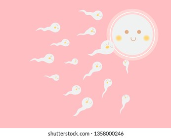 cute egg and sperm fertilization