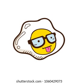 cute egg vector cartoon, egg sticker
