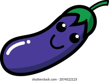 Cute Eggplant design for your project.
This design is editable. (eps's file)

