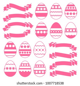 Cute eggs and banners