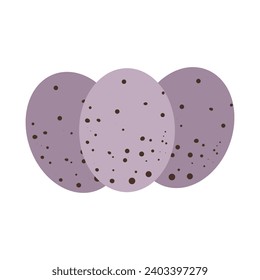 Huevos con puntos. Tarjeta vectorial de ilustración.