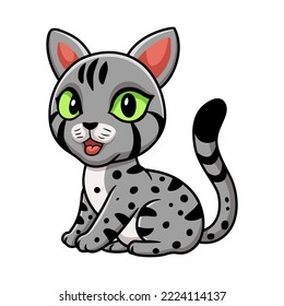 Cute egyptian mau cat cartoon