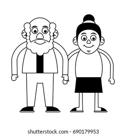 cute elderly people icon image 