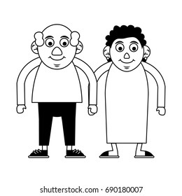 cute elderly people icon image 