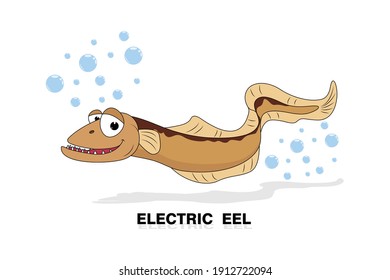 Cute Electric Eel Animal Cartoon