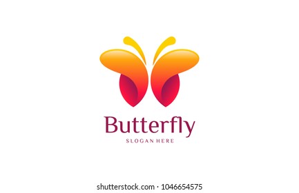 Cute and Elegant Butterfly logo designs concept vector, Butterfly logo designs template