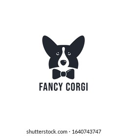 Cute Elegant Corgi Dog Logo