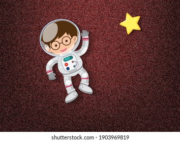 Cute element on space theme illustration