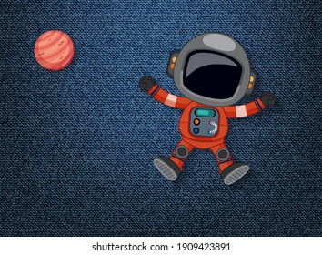 Cute element on space theme illustration
