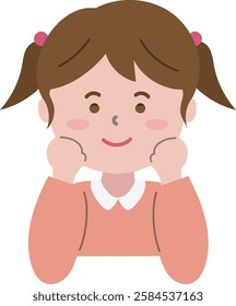 A cute elementary school kid smile