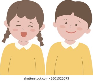 A cute elementary school kid smile