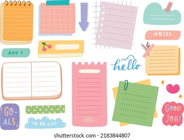 cute elements for notebook Vector