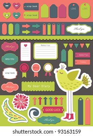 cute elements for scrapbooking. vector illustration