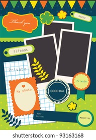 cute elements for scrapbooking. vector illustration