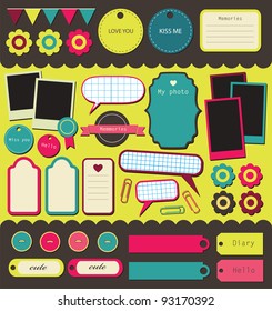 cute elements for scrapbooking. vector illustration
