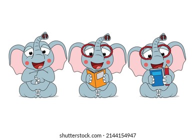 cute elephant animal cartoon graphic