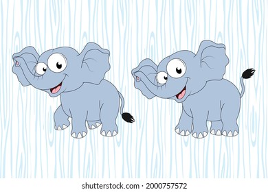 dibujos animados de animales lindos elefantes, ilustración vectorial simple