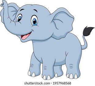 Cute Elephant animal cartoon vector illustration