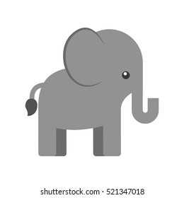 cute elephant animal icon vector illustration design