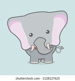cute elephant baby vector