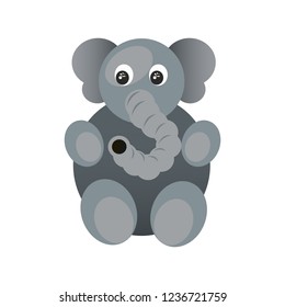 Cute elephant baby vector illustration vector white background