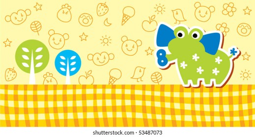 cute elephant bookmark