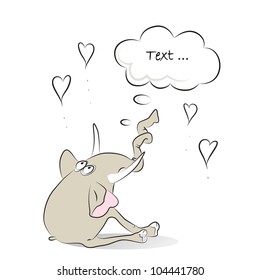 Cute elephant with bubble
