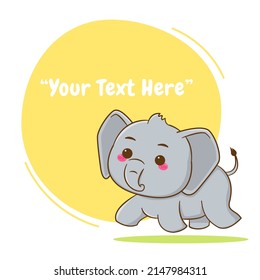 Elefant mit Karikatur-Cartographie mit Blasenkrebs