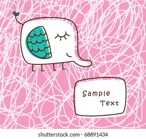 cute elephant card