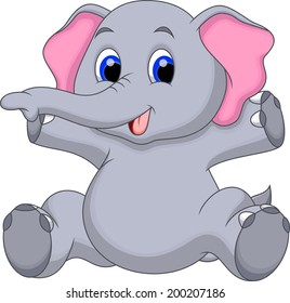 Cute elephant cartoon