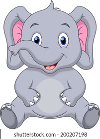 Cute elephant cartoon