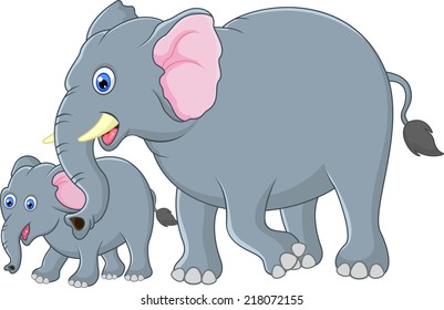 Cute elephant cartoon 