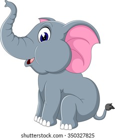 Cute elephant cartoon 