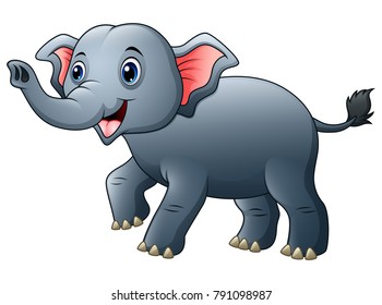 Cartoon Cute Elephant Sitting Stock Vector (Royalty Free) 1009548214 ...