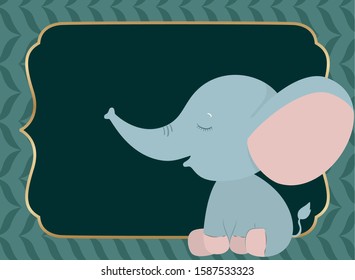 Cute elephant cartoon design, Animal zoo life nature character childhood and adorable theme Vector illustration