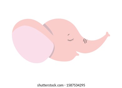 Cute elephant cartoon design, Animal zoo life nature character childhood and adorable theme Vector illustration