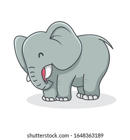 süße Elefantencartoon-Design-Vektorillustration