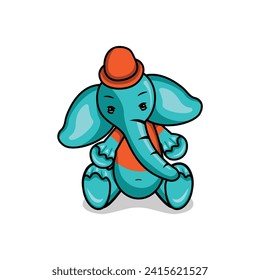 cute elephant cartoon illustration toy cartoon